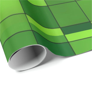 Blankt grönt mosaikmönster presentpapper