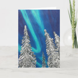 Blankt hälsningskort för norra Ljus Helgkort