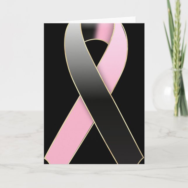 Blankt hälsningskort för svart och Rosa Kort (Framsida)