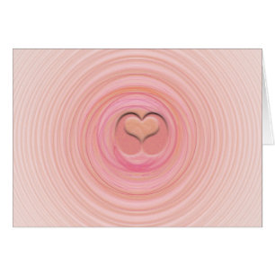 Blankt inre Tillfällen Rosa Peach Pastel Spiral OBS Kort