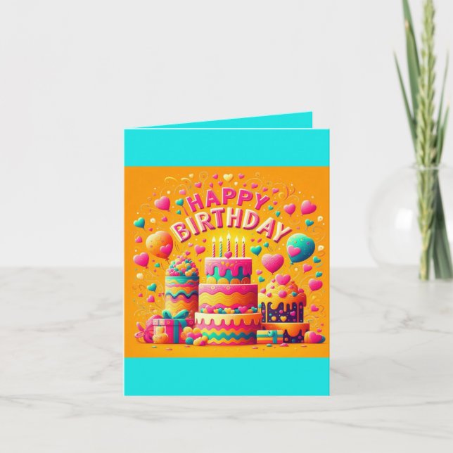 Blankt insida av födelsedagskort kort (Framsida)