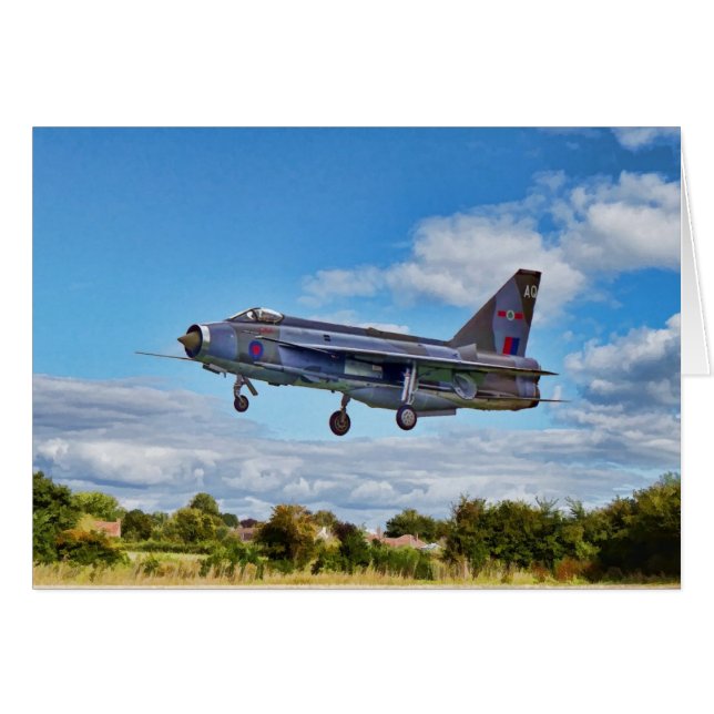 Blankt Jet-kort Hälsningskort (Framsidan Horizontal)