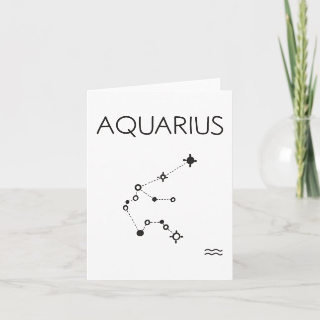 Blankt kort för AQUARIUS zodiac-stjärna (Framsida)