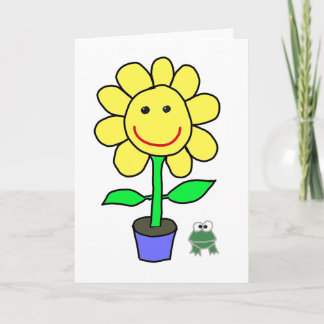 Blankt kort för blommor