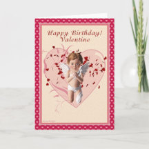 Blankt kort för Cupid Valentine Day Birthday Blank