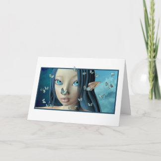 Blankt kort för fjäril Kisses