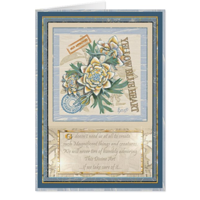 Blankt kort för G Creation Office-gult (Framsidan)