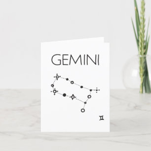 Blankt kort för GEMINI zodiac-stjärnornas konstell