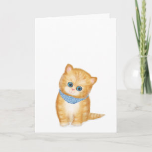 Blankt kort för Ginger-kattunge