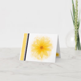 Blankt kort för gultens blomma