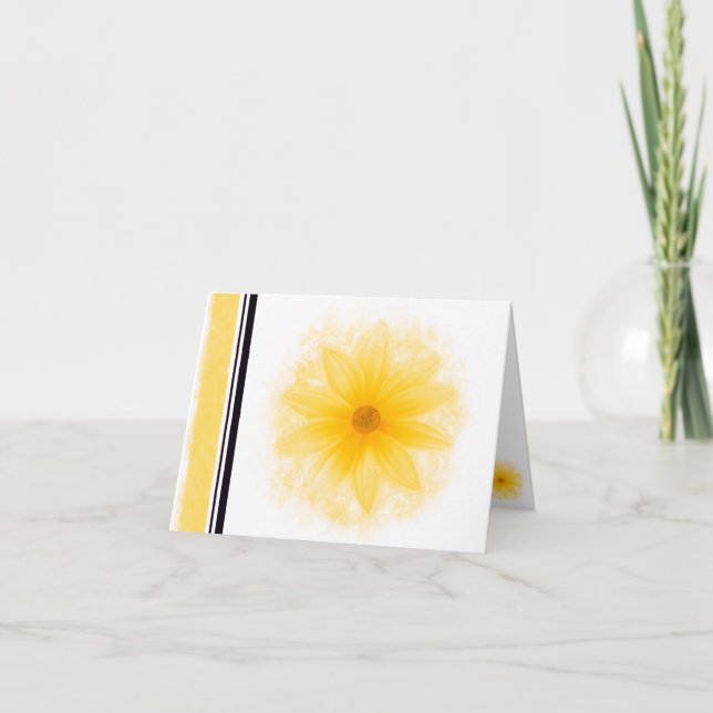 Blankt kort för gultens blomma (Framsida)