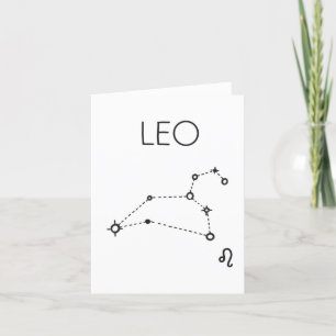 Blankt kort för LEO zodiac-stjärnornas konstellati