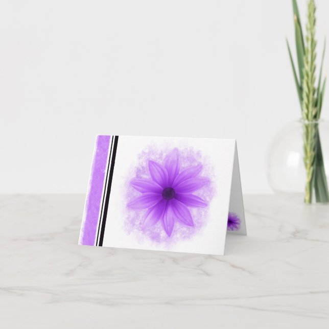 Blankt kort för lila blomma (Framsida)