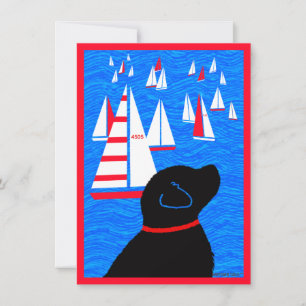 Blankt kort för svart Hund, Regatta Day