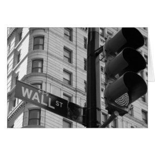 Blankt kort för Wall street New York