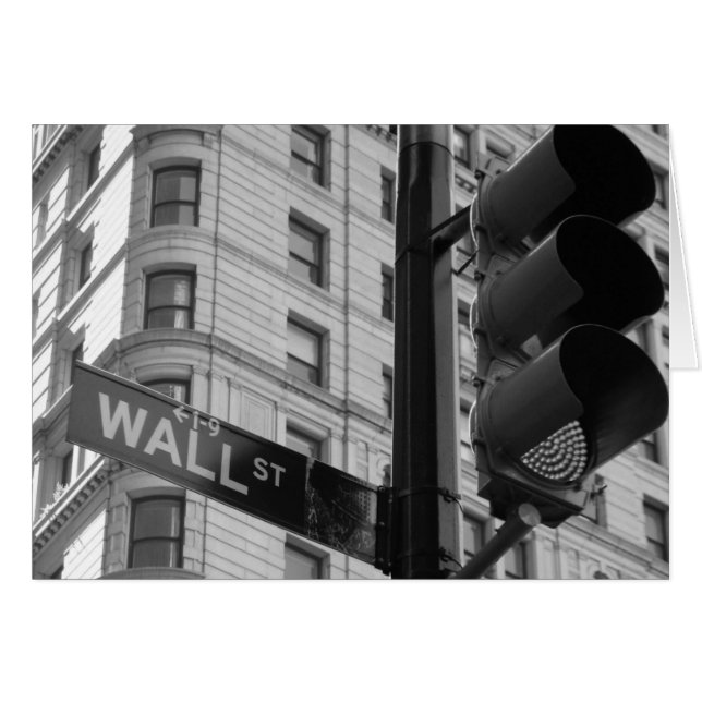 Blankt kort för Wall street New York (Framsidan Horizontal)