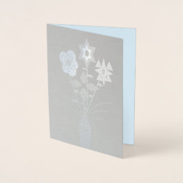 Blankt leveranskort med blankt fodral med kuvert folierat kort