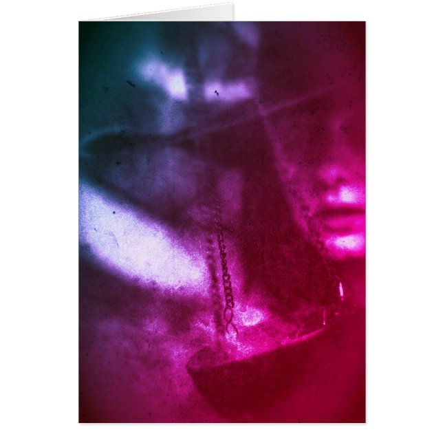 Blankt Lila Grunge Hälsningskort (Framsidan)