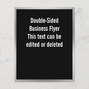 Blankt mall för Business Black och Silver Flygblad
