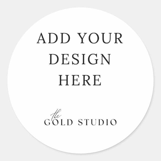 Blankt mall för stor rund etikett (Framsida)