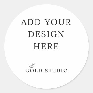 Blankt mall för stor rund etikett