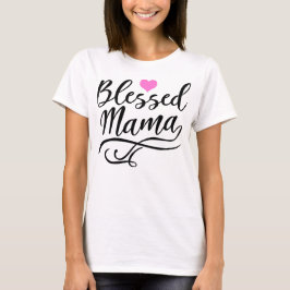 Blankt Mamma, svart text T Shirt