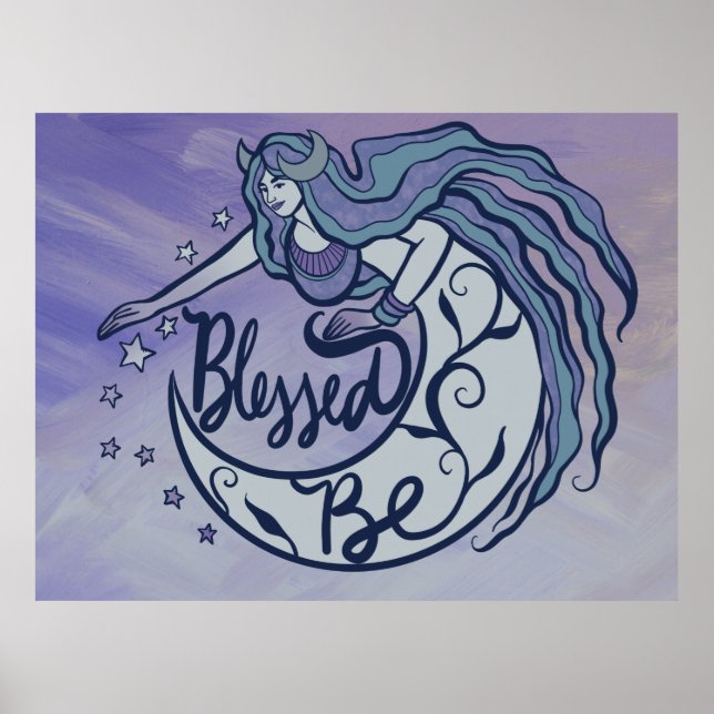 Blankt Måne guddess Poster (Framsidan)