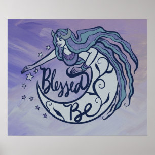 Blankt Måne guddess Poster