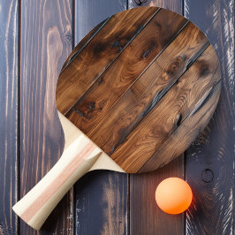 Blankt mörkt lackat trä pingisracket