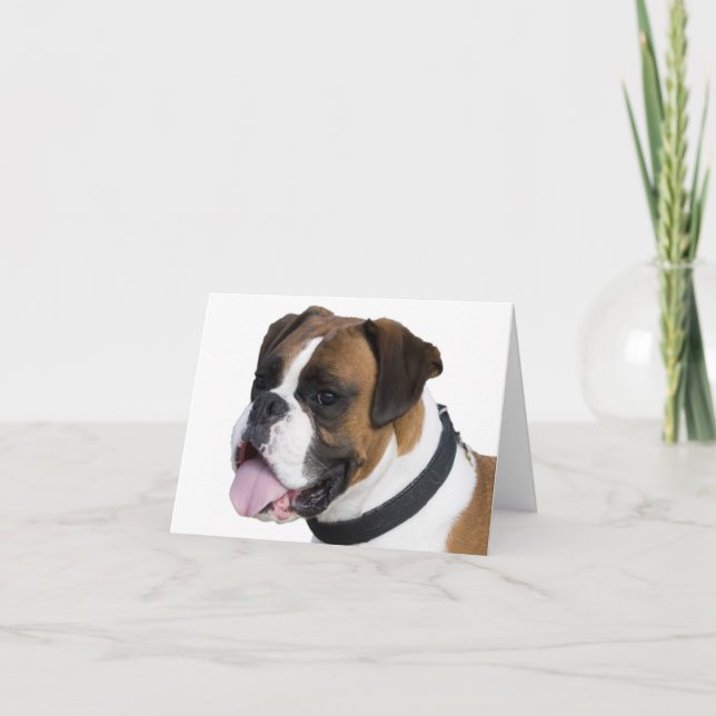 Blankt notecard för Boxer Puppy Hund Kort (Framsida)
