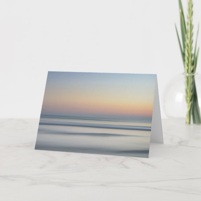 Blankt Ocean Sunrise Foto Kort (Framsida)