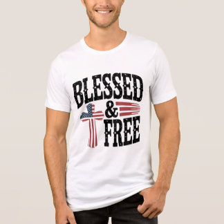 Blankt och gratis | Patriotic American Flagga Kor T Shirt