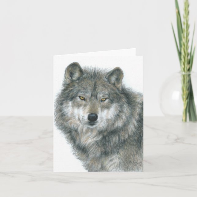 Blankt Ögon, "Haunted" Originalkonst Kort (Framsida)