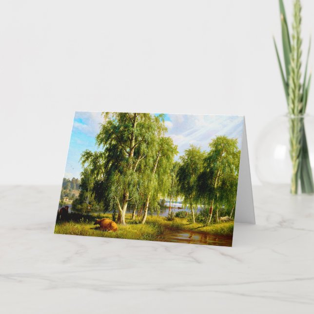 Blankt sommardagskort kort (Framsida)