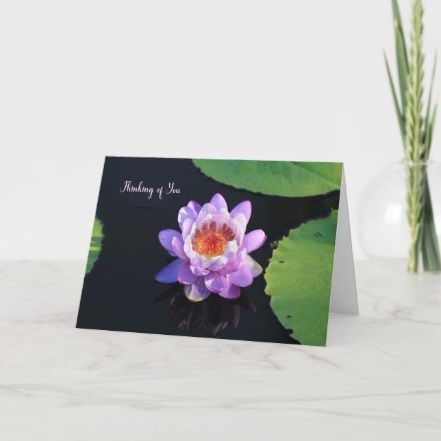 Blankt Vatten Lily-anteckningskort Kort (Framsida)