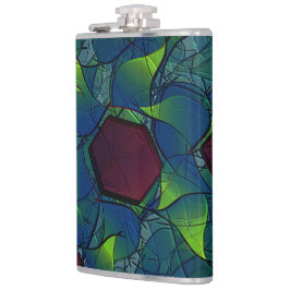 Blånosad virtuell bläckfisk med mörk röd hexagon fickplunta