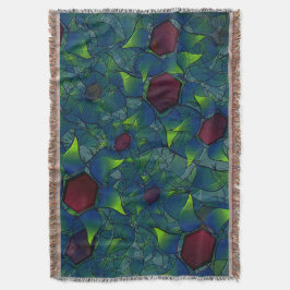 Blånosad virtuell bläckfisk med mörk röd hexagon filt