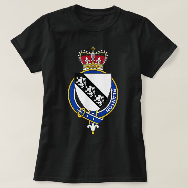 Blanton Jackar om Arm Family Crest T Shirt (Design framsida)