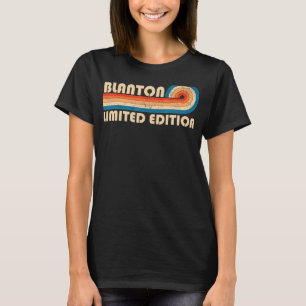 BLANTON Surname Retro Vintage 80s 90-årsjubileum R T Shirt