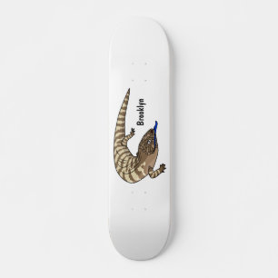 Blåödla tunga-tecknad mini skateboard bräda 18,5 cm