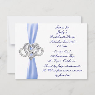 Blåofinity Heart Bachelorette Party bjudan Inbjudningar