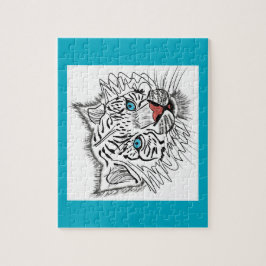 Blåögd baby-tiger pussel