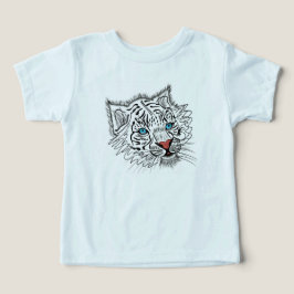 Blåögd baby tiger småbarn t-shirt