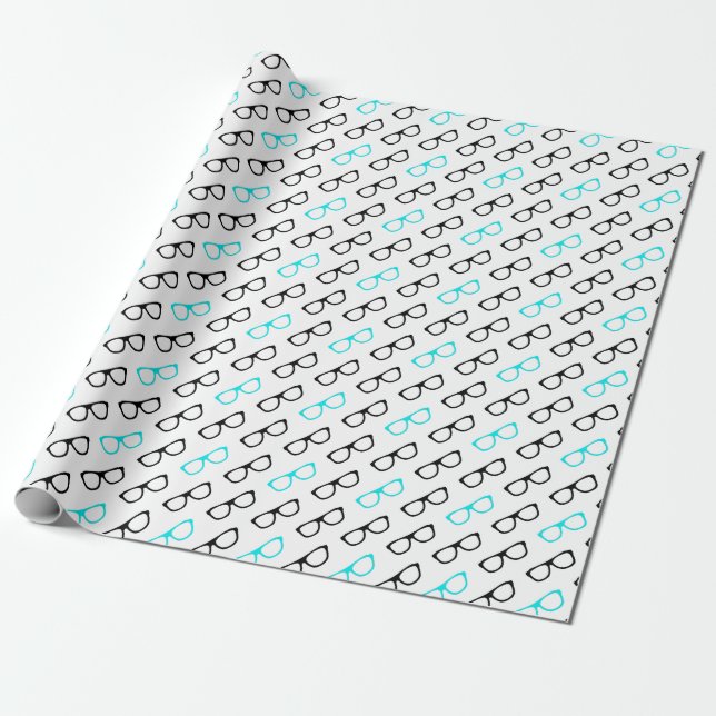 blåögd glasögonblåögd presentpapper (Utrullad)