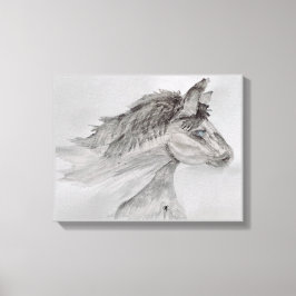 Blåögd häst canvastryck