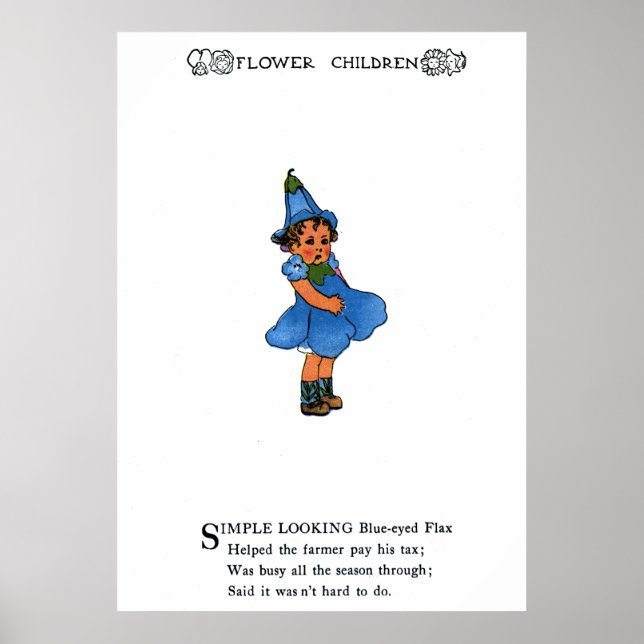 Blåögd lin poster (Framsidan)