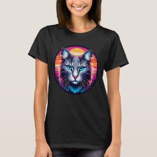 Blåögd Sunrise Katt T-Shirt