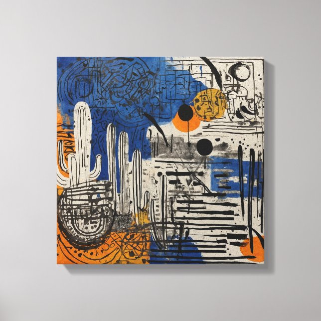 Blåöksaktuella konst av vattenfärgsvägg canvastryck (Framsida)