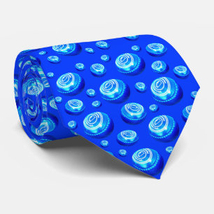 Blåoljefärgade Gräsmatta Slips