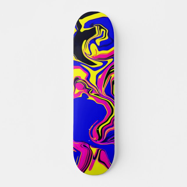 Blåoljesopill Psychedelic Skateboard (Framsida)
